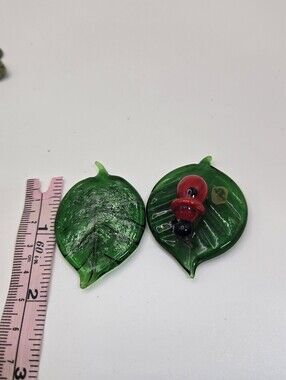 Glass Bug And Leaf Both Have Glue Spots